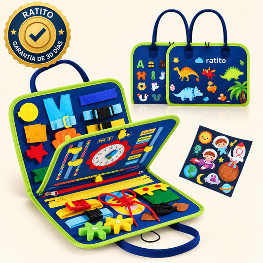 Tablero Montessori plegable — más de 30 actividades
