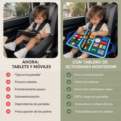 Tablero Montessori plegable — más de 30 actividades