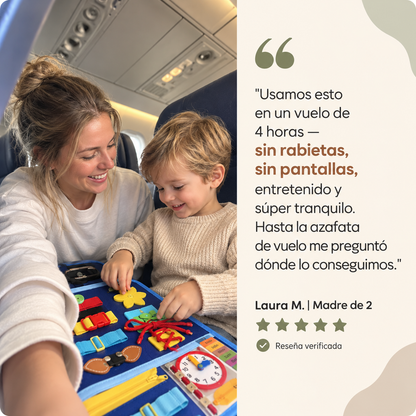 Tablero Montessori plegable — más de 30 actividades